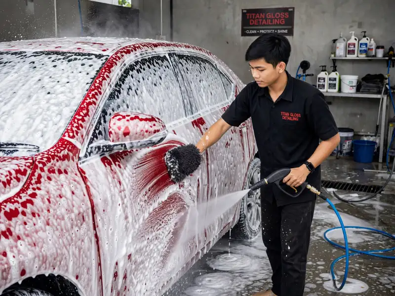 Layanan cuci premium titan gloss jogja